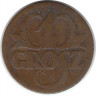 Монета. Польша. 1 грош 1931 год.