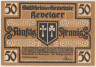 Бона. Нотгельд. Германия. Общество Кевелаер. 50 пфеннигов 1921 год. Вариант 690.1.3. ав.
