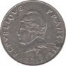 Монета. Новая Каледония. 20 франков 2012 год. ав.