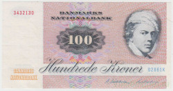 Банкнота. Дания. 100 крон 1972 год. Тип 51а.
