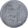Монета. Южная Корея. 1 вона 1982 год. ав.