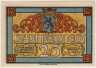 Бона. Нотгельд. Германия. Город Пёсснек. 25 пфеннигов 1921 год. Вариант 1066.1.1. ав.