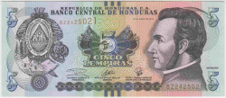 Банкнота. Гондурас. 5 лемпир 2019 год. Тип 98.