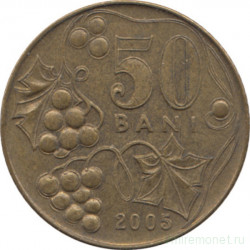 Монета. Молдова. 50 баней 2005 год.
