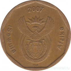 Монета. Южно-Африканская республика (ЮАР). 50 центов 2007 год.