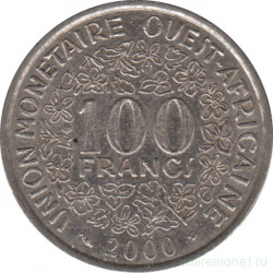 Монета. Западноафриканский экономический и валютный союз (ВСЕАО). 100 франков 2000 год.