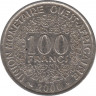 Монета. Западноафриканский экономический и валютный союз (ВСЕАО). 100 франков 2000 год. ав.