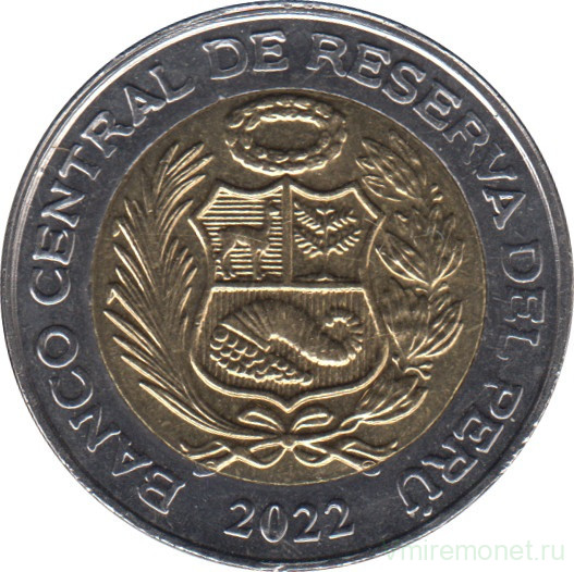 Монета. Перу. 2 соля 2022 год.
