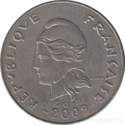 Монета. Новая Каледония. 20 франков 2009 год.