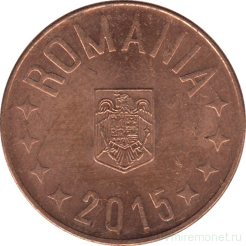 Монета. Румыния. 5 бань 2015 год.