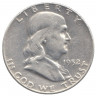 Монета. США. 50 центов 1952 год. Франклин. Монетный двор D.