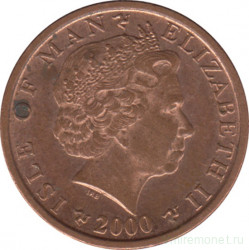 Монета. Великобритания. Остров Мэн. 1 пенни 2000 год.