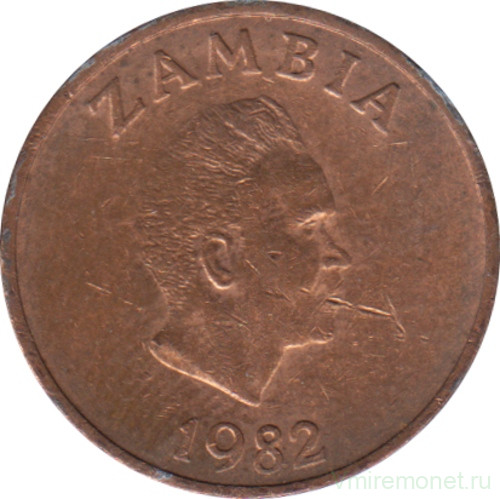 Монета. Замбия. 1 нгве 1982 год.