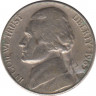  Монета. США. 5 центов 1965 год. ав.