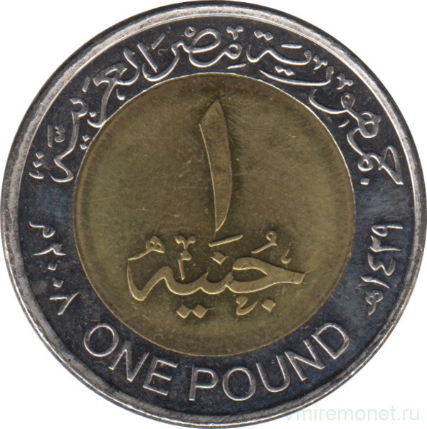Монета. Египет. 1 фунт 2008 год.