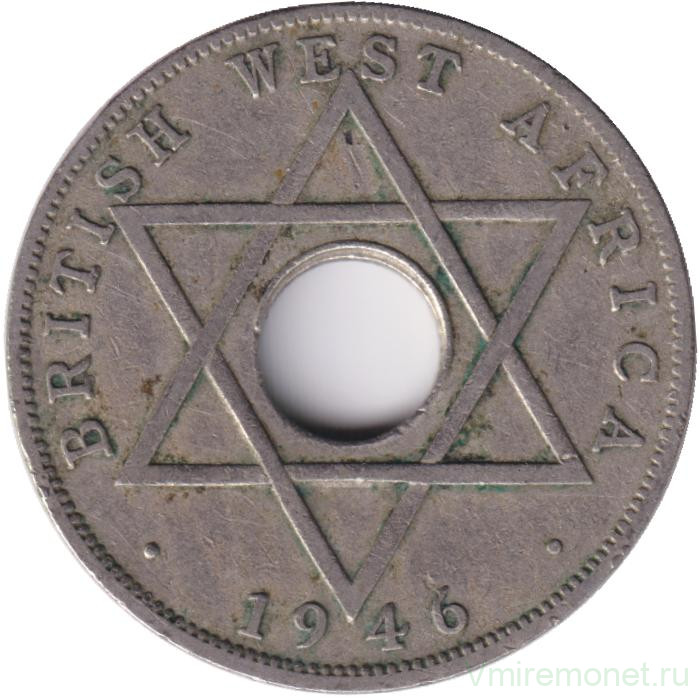 Монета. Британская Западная Африка. 1/2 пенни 1946 год.