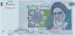 Банкнота. Иран. 20000 риалов 2004 - 2005 год. Тонкая подпись. Тип 147b.