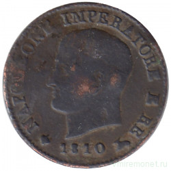 Монета. Италия. 1 чентезимо 1810 год. M.  