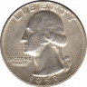 Монета. США. 25 центов 1953 год. Монетный двор S. ав.