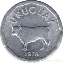 Монета. Уругвай. 5 сентесимо 1978 год.