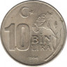 Монета. Турция. 10 000 лир 1994 год. ав.