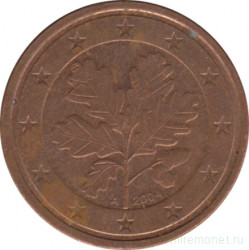 Монета. Германия. 2 цента 2004 год. (A).