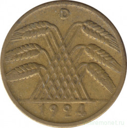 Монета. Германия. Веймарская республика. 10 рентенпфеннигов 1924 год. Монетный двор - Мюнхен (D).
