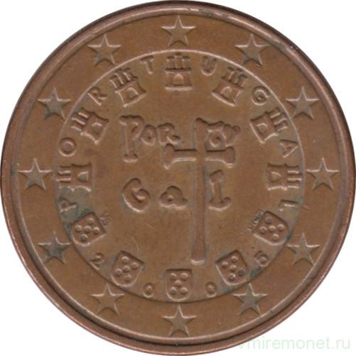 Монета. Португалия. 5 центов 2005 год.