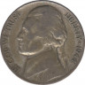 Монета. США. 5 центов 1944 год. Монетный двор D. ав.