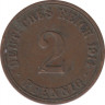 Монета. Германия (Германская империя 1871-1922). 2 пфеннига 1914 год. (A). ав.