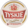 Подставка. Пиво "Tyskie". Гран при Лондон 2002 и Мюнхен 2005. (Круг). Польша. оборот.