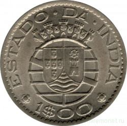 Монета. Португальская Индия. 1 эскудо 1959 год.