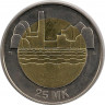 Реверс.Монета. Финляндия. 25 марок 1997 год. 80 лет независимости Финляндии.
