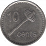 Монета. Фиджи. 10 центов 2010 год. рев.
