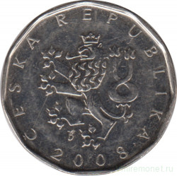 Монета. Чехия. 2 кроны 2008 год.