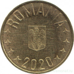 Монета. Румыния. 1 бан 2020 год.