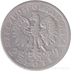 Монета. Польша. 2 злотых 1933 год.