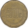 Монета. Мексика. 50 сентаво 2007 год. ав.