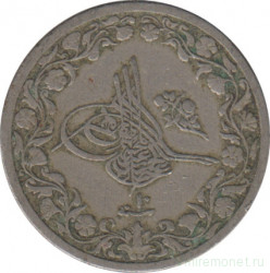 Монета. Египет. 2/10 кирша 1886 (1293/10) год.