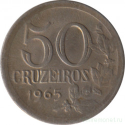 Монета. Бразилия. 50 крузейро 1965 год.