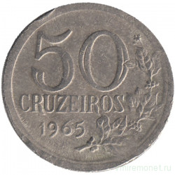 Монета. Бразилия. 50 крузейро 1965 год.