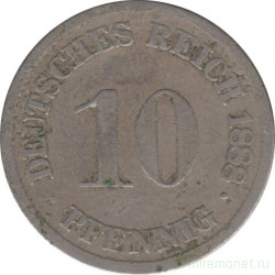 Монета. Германия (Германская империя 1871-1922). 10 пфеннигов 1888 год. (D).