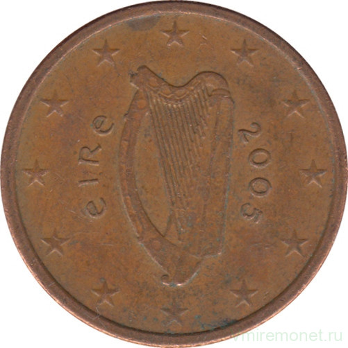Монета. Ирландия. 5 центов 2005 год.