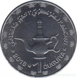 Монета. Мавритания. 1 угия 2018 год.