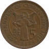 Монета. Кипр. 5 милей 1955 год. ав.