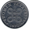Монета. Финляндия. 1 пенни 1972 год. ав