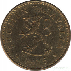 Монета. Финляндия. 10 пенни 1975 год.