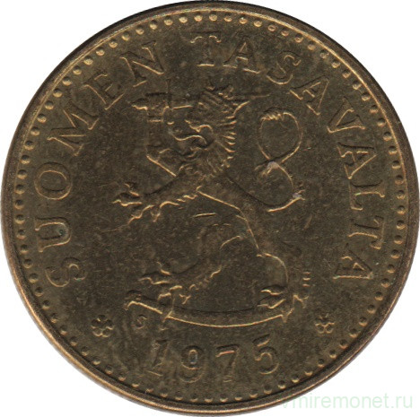 Монета. Финляндия. 10 пенни 1975 год.