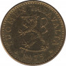 Аверс. Монета. Финляндия. 10 пенни 1975 год.