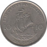 Монета. Восточные Карибские государства. 10 центов 1986 год. ав.